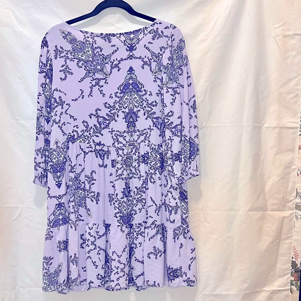 Forever 21 lavender 3/4 sleeve mini dress